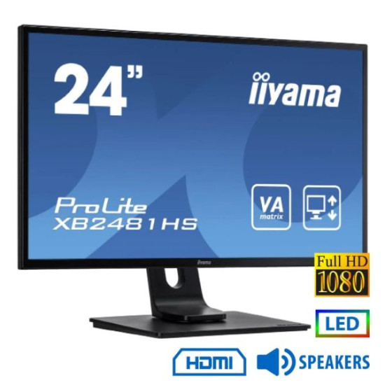 ΟΘΟΝΗ ProLite XB2481HS LED/Iiyama/24``FHD/Speakers/D-SUB & DVI-D & HDMI